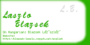 laszlo blazsek business card